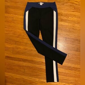 Office attire pointe pant with white and black stripes.  Romeo and Juliet Med